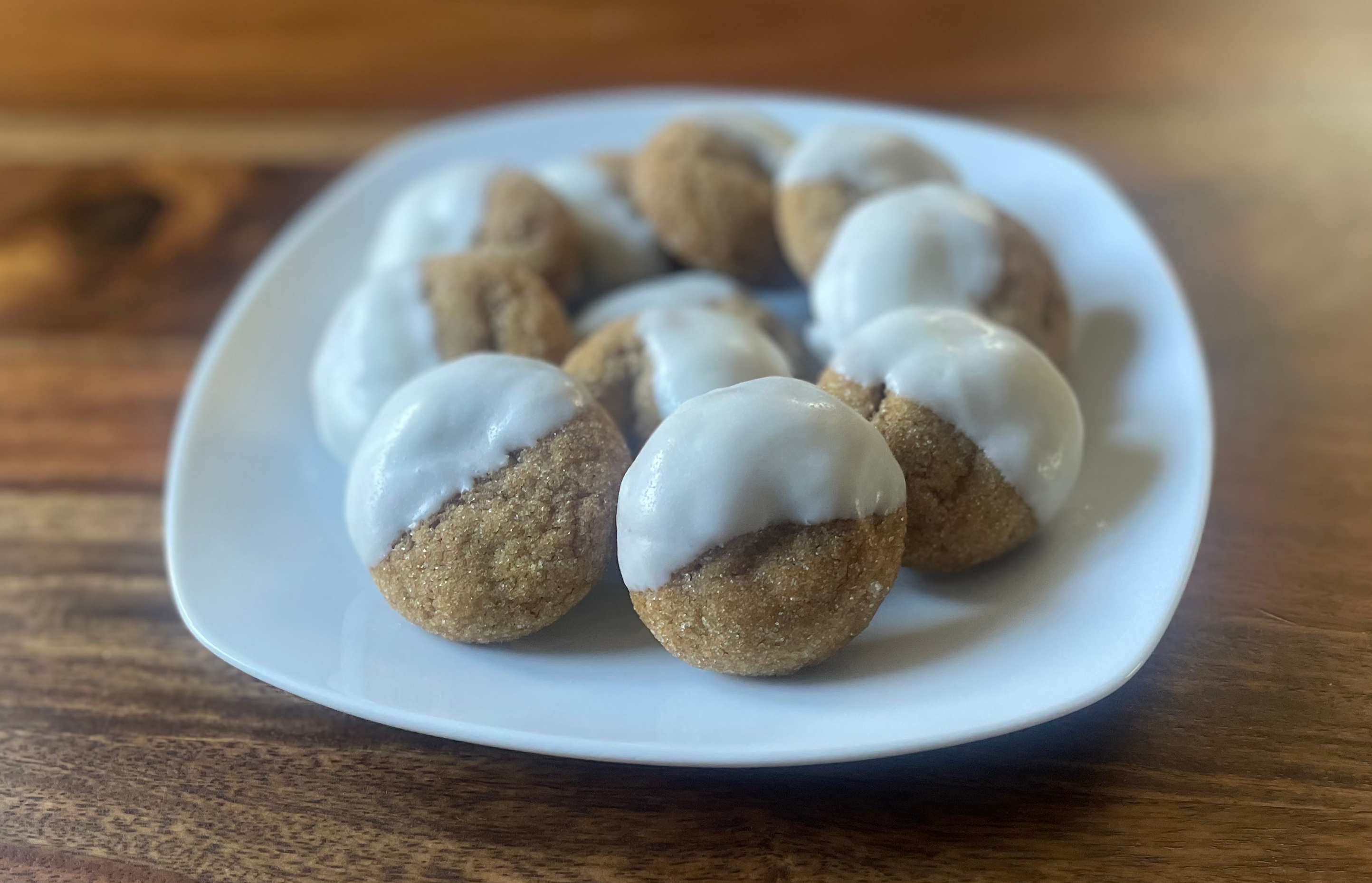 Half Dipped Gingerbread Cookies